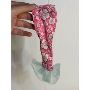 Barbie Floral Mermaid Tail Skirt | Princess Doll Clothes Pink White Blue